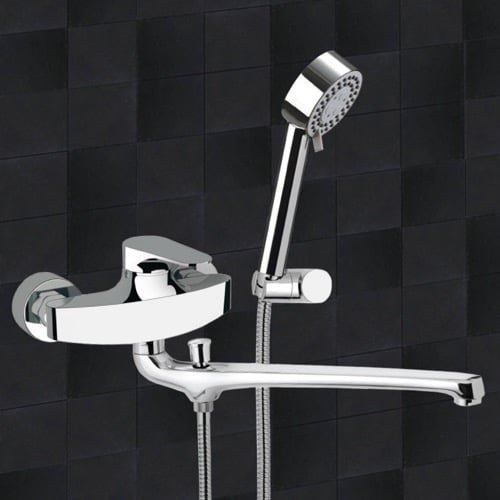Basin and Bath Single Lever Mixer With Hand Shower and Bracket Remer L49US